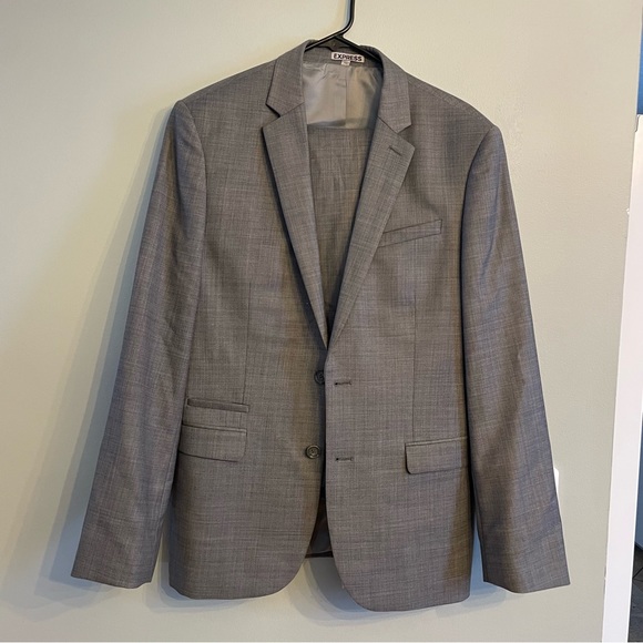 Express Other - Express Grey Suit photographer pants 30x30, & fitted jacket